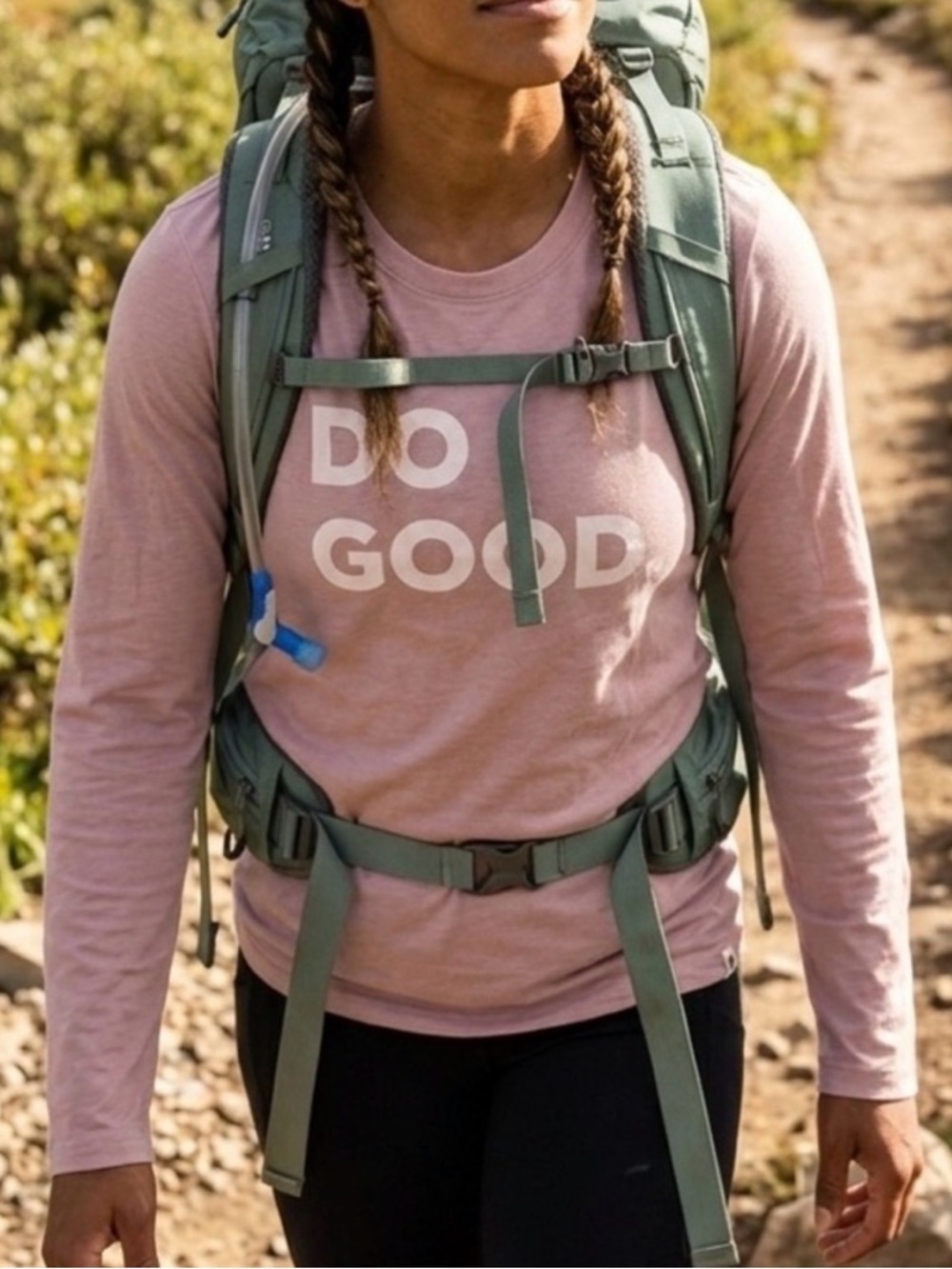 Cotopaxi Do Good Long Sleeve Tee Pink Women’s Small